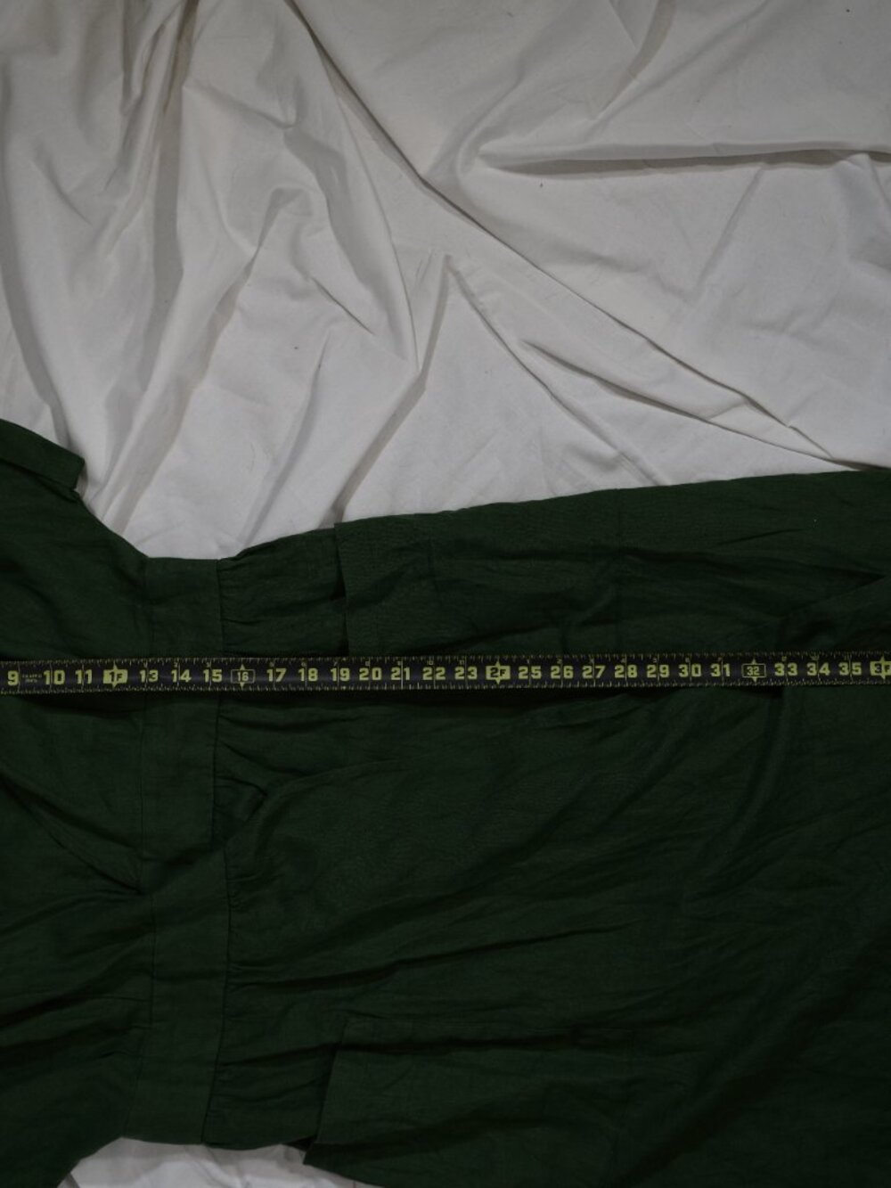 Grae Cove Green Wrap Midi Dress Pockets NWT Coastal Linen Look - Picture 8 of 8